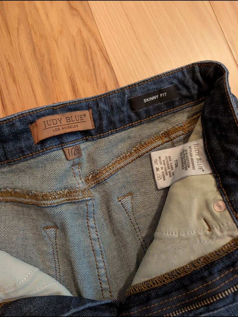 Judy Blue High Waist Tummy Control Skinny Jeans Women's Size 7 / 28 - Picture 4 of 7